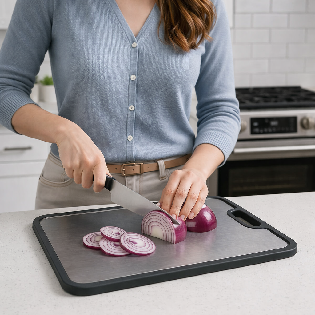 Titanium Cutting Board, Dual-Sided – Kitchen Essential, Food-Grade PP Surface, Durable & Easy to Clean, Large Size 16”×10”