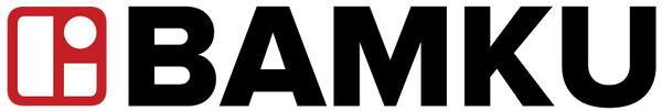 BAMKU logo with a red circle and 'i' on a black background