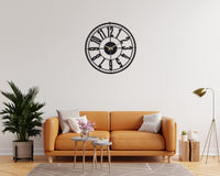 20” Silent Metal Wall Clock (50cm) – Modern Open-Frame, Non-Ticking Quartz - [Bruno]