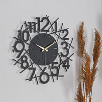 20” Silent Metal Wall Clock (50cm) – Modern Open-Frame Non-Ticking Quartz, Battery Operated - LINEAL