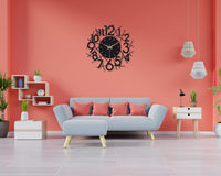 20” Silent Metal Wall Clock (50cm) – Modern Open-Frame Non-Ticking Quartz, Battery Operated - LINEAL